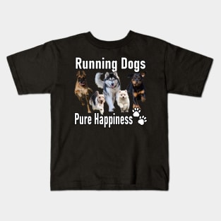 Running Dog, Pure Happiness Kids T-Shirt